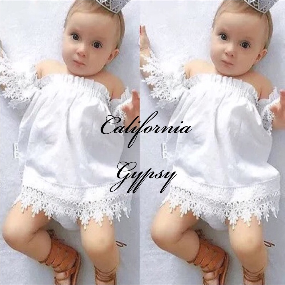 Boho Crochet Lace Baby Bohemian Tunic Dress🌸 - Picture 3 of 7